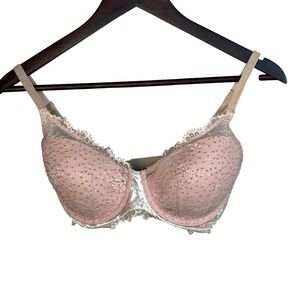Victoria's Secret Dream Angels 32DD Pink Lace Lined Demi Underwire Bra